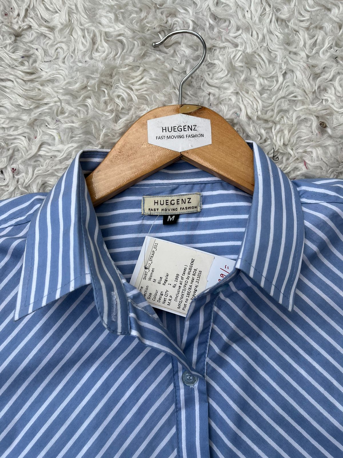 Blue Striped Cotton Shirt
