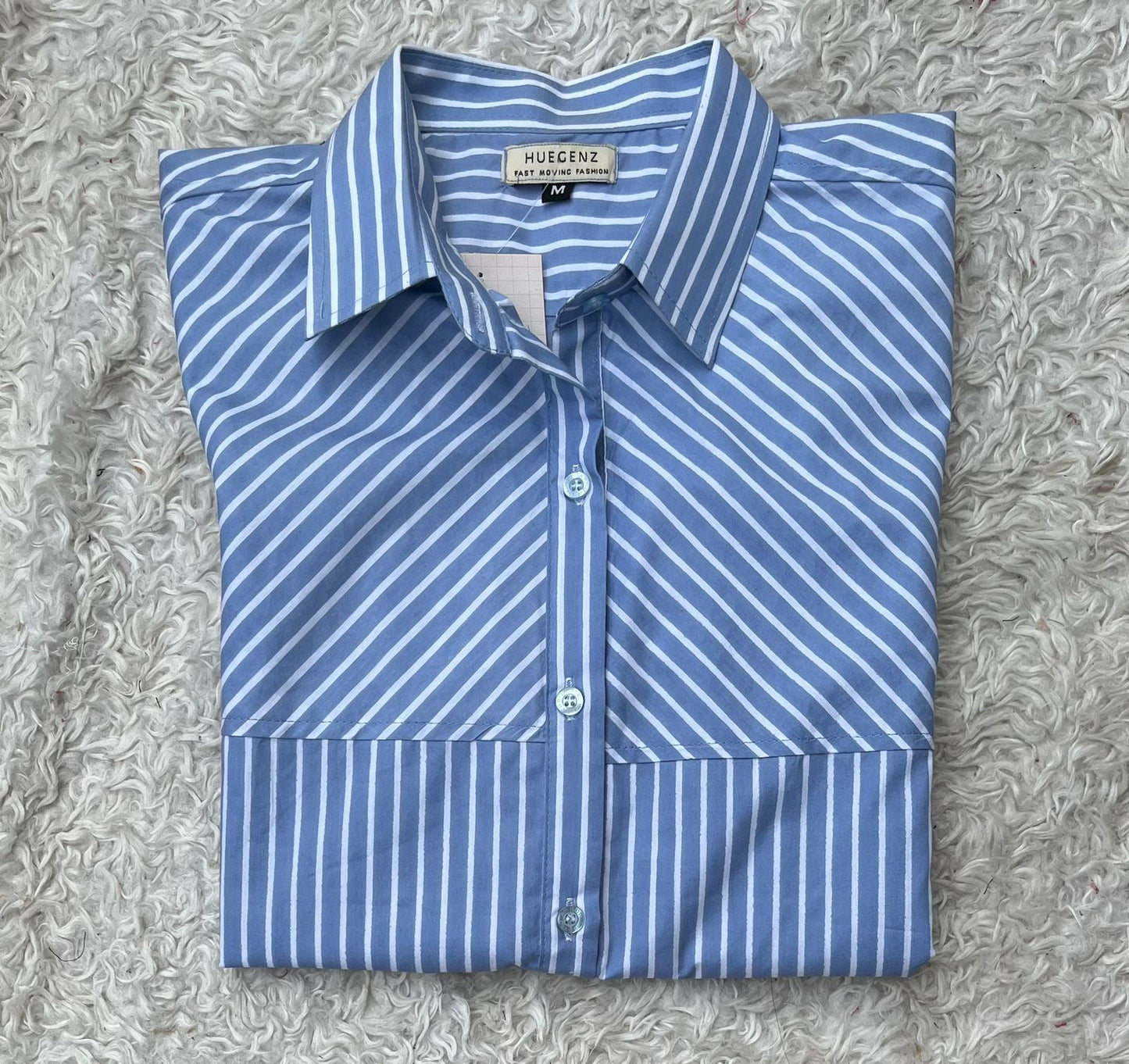 Blue Striped Cotton Shirt